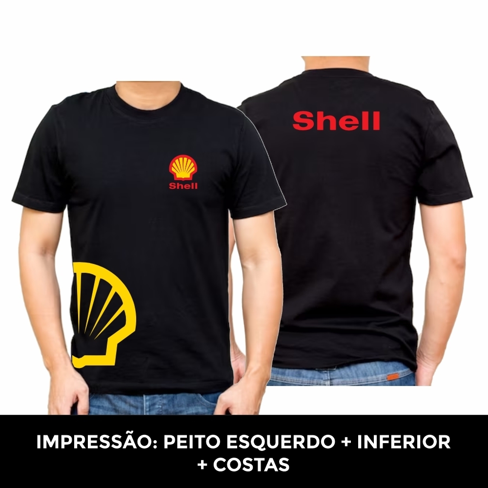 Camiseta Algodão - IMPRESSÃO PEITO + INFERIOR + COSTAS-CA107